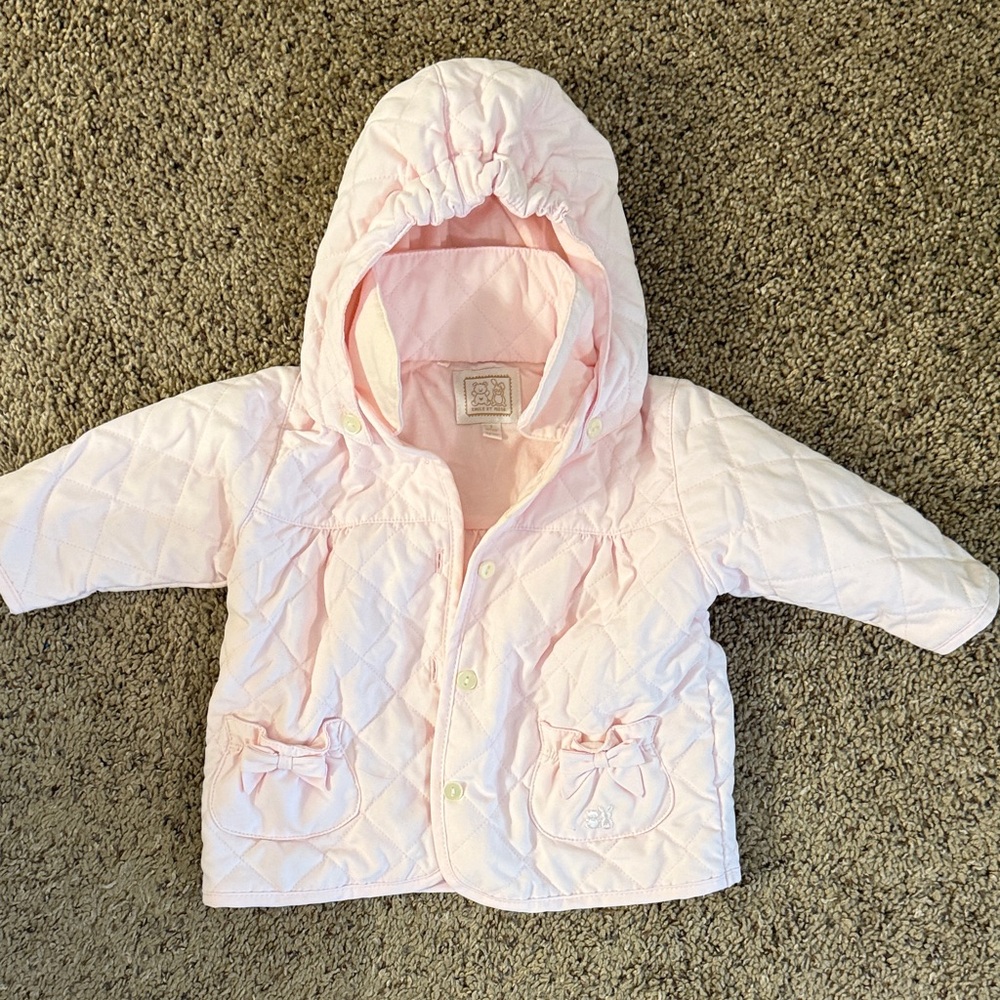 Emile et Rose Pink Quilted Kids Jacket